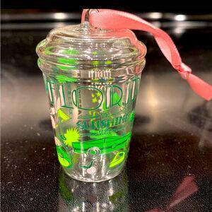 Starbucks “Been There” series Florida pink and green tumbler ornament